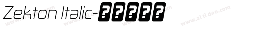 Zekton Italic字体转换